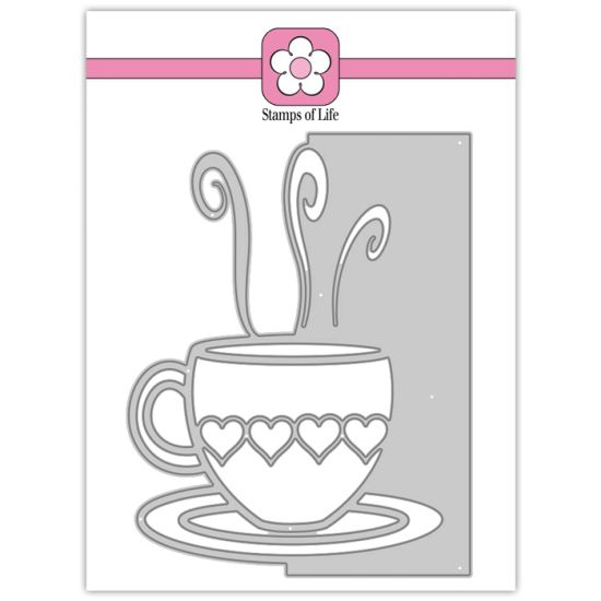Coffee Cup Half Cut Background Die
