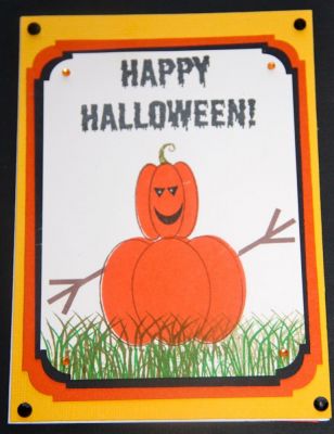 A Pumpkin Man
I used 4 sets to create this card. The ink was Shades Dye Ink.  The finished size is 6.25" x 4.50".

Spooky2Scare
Thanks2Fall
Trees2Build
Eggs4Easter
Keywords: Spooky2Scare, Thanks2Fall, Trees2Build, Eggs4Easter