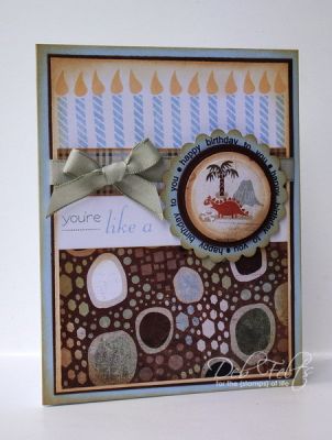 You Old Dinosaur!
Made with a combination of digital (Back2Basics, HappyBday2You) and clear (HappyBday2You) stamps.
