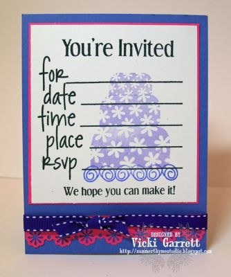 Simple invitation to match Birthday ensemble
Keywords: cake2build invite2create