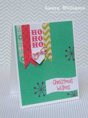 Ho Ho Ho
I used Banners #2 dies along with the new Ornaments stamp set. 
