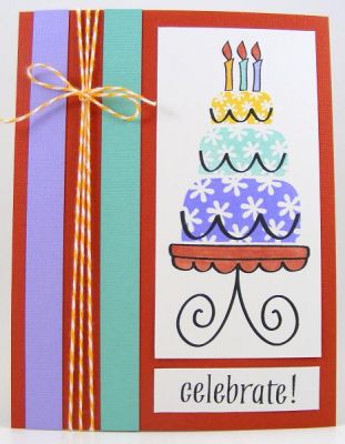 Celebrate Cake Card
Card features cake2build clear stamp set.  Fun, fun set.
Keywords: cake2build clear stamp set
