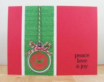 **Peace, Love & Joy Card**
Keywords: ornaments4Christmas