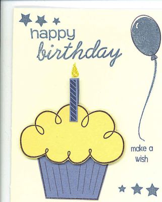 Make A Wish
My first StampsofLife stamp set and my first upload.  The flame has glitter and a raised candle.
Keywords: Cupcake, balloon, birthday
