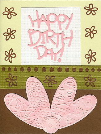 Die Cut Happy Birthday Flower Card

