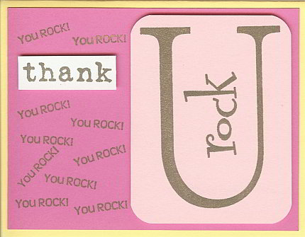 Thank U Rock Card
