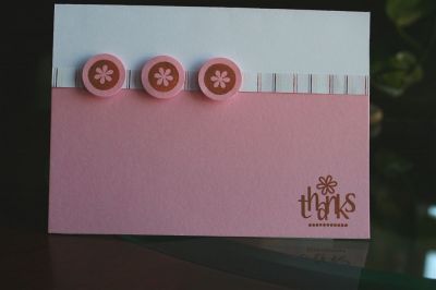 Thanks Card with flowers
