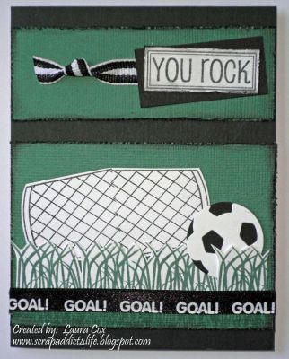 Soccer Birthday
I used the scream4icecream to make a soccer net (end of large ice cream cone) and also used the "you rock" from labels2use and the grass from the Eggs4Easter set. 
Keywords: scream4icecream Eggs4Easter labels2use