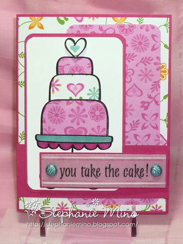 You Take the Cake!
I am just loving this set!!!  It is so easy to paper piece with and that's my most favorite technique on cards.  Love this!
Keywords: birthday