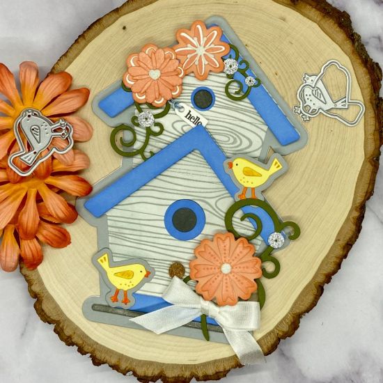 Birdhouse Fold-it 
Keywords: Flowers2buildone drop-ins