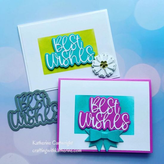 Best wishes Ink Blended card
Keywords: BowDies