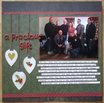 A Precious Gift
I used the Ornament Dies to make embellishments for my scrapbook layout.
