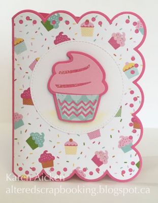Cupcake Birthday Card
I used the cupcake from the 5 x 7 Flip-Its die set for the center.
Keywords: Birthday, Cupcake, Celebrations