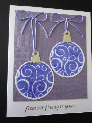 christmas ornament card
