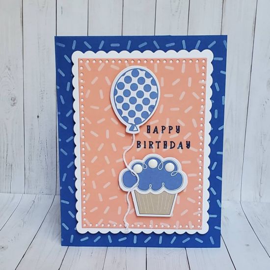 Birthday
Birthday kit + scallop rectangle dies. Dotted rectangle die
