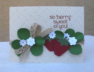 *Berry sweet
strawberries2stamp stamps + dies.  mini flowers die set.
