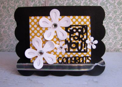 *congrats
Happy drop ins. sizzix flower/sentiments scalloped drop ins card die set.
