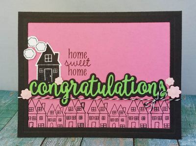 congratulations
houses4us plus dies. sizzix horizontal card front. 
