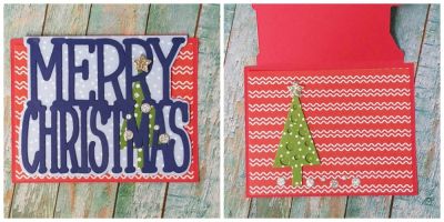 Merry Christmas
Merry Christmas drop in card die set. sizzix tree triplit set. tsol papers
