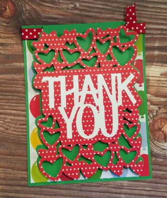 *thank you
sizzix thank you drop in card die set. tsol papers
