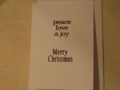 Christmas card inside

