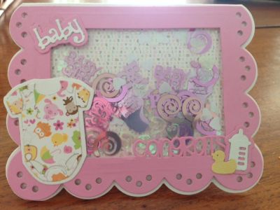 baby shower card
shaker card for a baby shower
