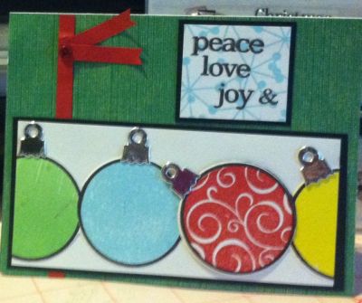 Peace love joy & Christmas Wishes Card
Fun Christmas ornament card
Keywords: Christmas ornaments