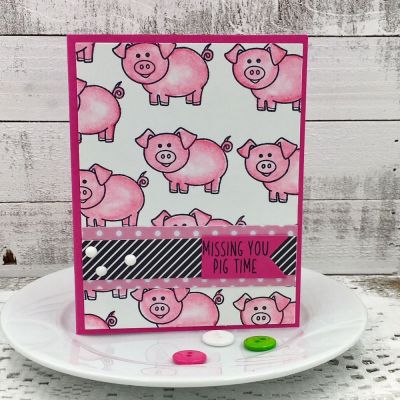  Missing You Pig Time
Farmanimals2stamp, TSOL papers and ink
