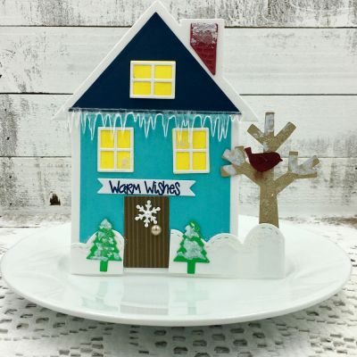 Warm Wishes
House Fold-its, TSOL Border Dies, Sizzix Bird and Tree, stockings4Christmas, snowman2build, Banner Die ( Card Kit Dec. 2017 Card Kit- XOXO Collection), TSOL papers and ink
