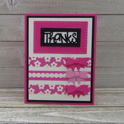 Thanks
Mini Bow Die
Sizzix Dotted Rectangles
TSOL papers and Washi tape

