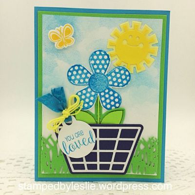 You are Loved
Large Rectangle Die
Flower Basket Die 
Window Die Set-butterfly
Triplits Hello Sunshine 
Mini Tags & Words
Grass Die
