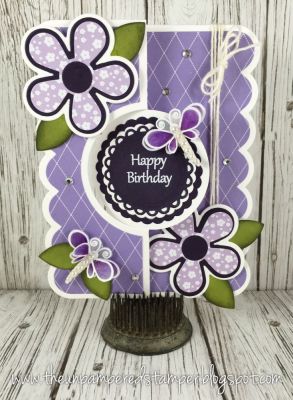 Flower Power Birthday Card
Flower Power Dies, Sizzix Circle #2 Flip-its Card Die Set, Sunshine Collection Patterned Paper, SOL Mini Dragonfly Stamp Set, Sizzix Scalloped Circles Framelits

