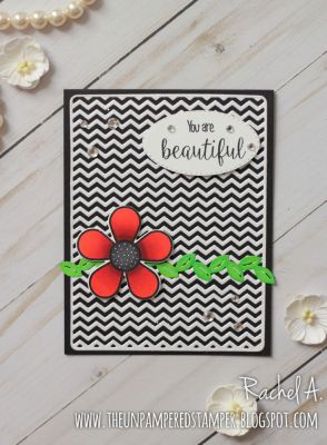 You Are Beautiful
Mini Chevron Background Die, Flowerpower2fill, Flower Power Dies, Stitched Oval Dies, Sizzix Friends Forever Step-ups Card Die Set (leaf border strip)
