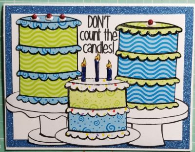 Blue and green cakes
See next file for inside of card
