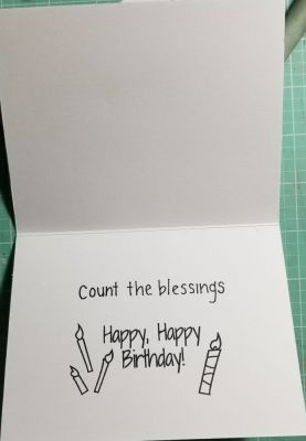 Inside of cake card
Inside of Blue and Green Cakes card
