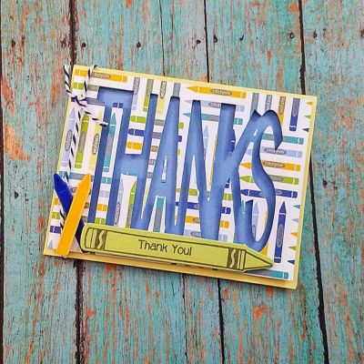 Keywords: Sizzix Mini Card, Thanks Sentiment Set