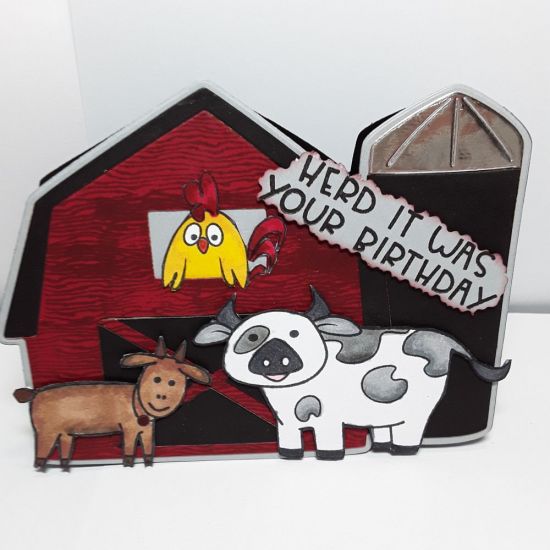 Barn fold it Birthday card
