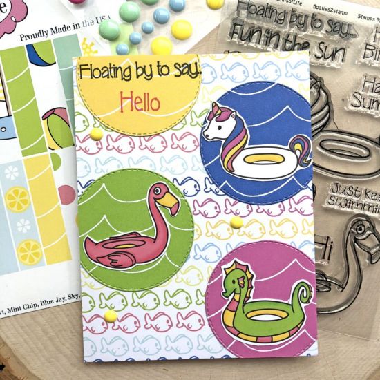 Floating by to say...Hello
Keywords: floaties2stamp circle dies