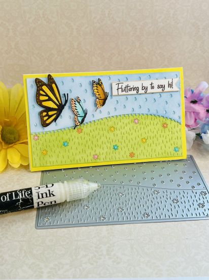 Spring Mini Slimline Double background Die
