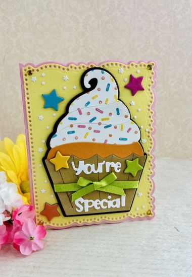 A1 Cupcake Shaped Card Fold-it dies (You’re Special)
