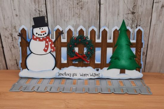 Slimline picket fence fold it
Keywords: Slimline picket fence snowman wreath tree