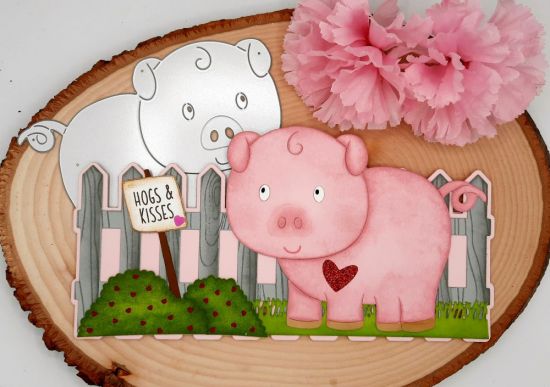 Pig Shaped Fold It
Keywords: PicketFenceFoldit Pig fold it fence hearts kisses sgn