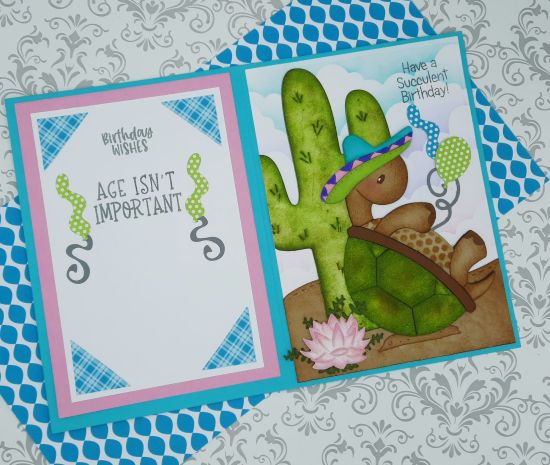Topsy Turvy Tortoise Fold It Club
Keywords: Turtle tortoise birthday Cactus balloon flower clouds sand sombrero