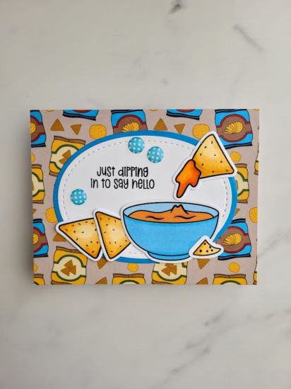 Oval Queso Dip Card
Using an oval allows more of your background paper to show through!
Keywords: ChipsGalore July Card Kit OvalDies