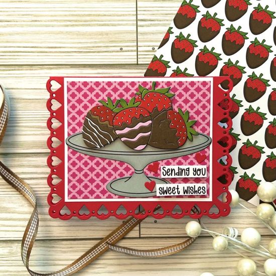 Keywords: HeartEdgeCard chocolatestawberries2stamp