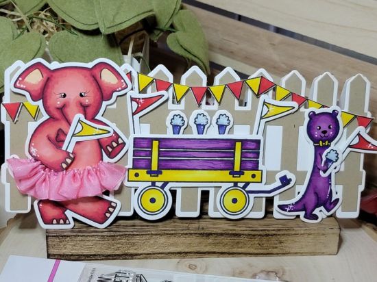 Keywords: elephant parade tutu fence ice cone wagon PicketFenceFoldit