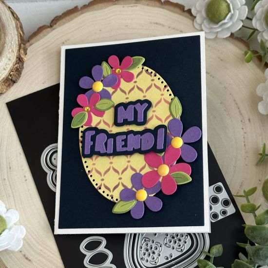 Keywords: flower vase popup interactive stencil OvalDies
