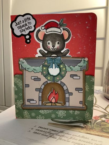 Hello Squeak
TSOL October Stamp and Die of the Month Club. TSOL Cozy Fireplace Stamp and Die of the Month. 
