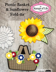 Sunflower and Picnic Basket Fold-its Booklet