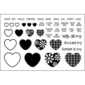 candyhearts2stamp Clear Stamp Set